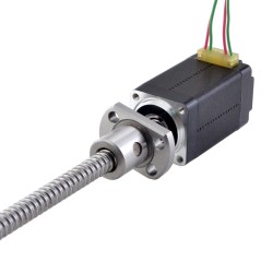 NEMA 8 External Ball Screw Linear Stepper Motor 8E15S0504BAM5-150RS Screw Length 150mm, Lead/rev 1mm