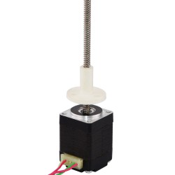 Nema 8 External Linear Actuator 8LS11-0244N-150E Screw Length 150mm, Lead/rev 0.6096mm, Thrust 49N, 0.24A