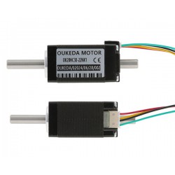 Nema 8 Hollow Shaft Bipolar Stepper Motor OK20HC38-22NK1 3.13Ncm 0.6A 1.8 Deg Dual Shaft