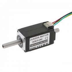 Nema 8 Hollow Shaft Bipolar Stepper Motor OK20HC38-22NK1 3.13Ncm 0.6A 1.8 Deg Dual Shaft