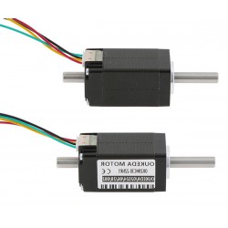 Nema 8 Hollow Shaft Bipolar Stepper Motor OK20HC38-22NK1 3.13Ncm 0.6A 1.8 Deg Dual Shaft