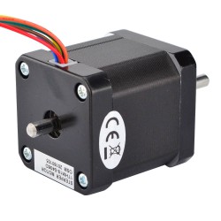 Nema Size 17 Dual Shaft Stepper Motor 17HM19-0406D 32Ncm 0.4A 0.9 deg 42×42×39mm 6 Wires