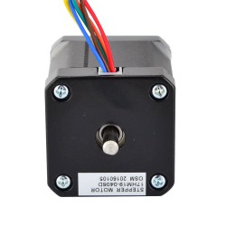Nema Size 17 Dual Shaft Stepper Motor 17HM19-0406D 32Ncm 0.4A 0.9 deg 42×42×39mm 6 Wires