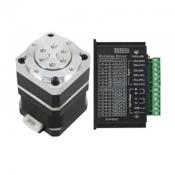 Neme 17 Harmonic Stepper Motor 42HS4015A4D5 with 30:1 Harmonic Gearbox + TB6600 Stepper Driver