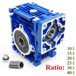 NMRV030 Worm Worm Drive Gearbox Ratio 10:1 15:1 20:1 25:1 30:1 40:1 for Nema23 Stepper Motor / Servo Motor