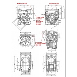 NMRV040 Worm Drive Gearbox 5:1 10:1 20:1 30:1 50:1 for Nema 34 Motor