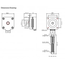 OUKEDA NEMA 17 Bipolar Stepper Motor 17HS4023 14 Ncm 1A 1.8 Deg For 3D Printer & Titan Extruder