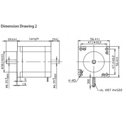 Oukeda NEMA 23 Stepper Motor OK57STH56-2804AD8-32 12.35Ncm 2.8A 1.8 Deg 57×57×56mm 4Wires