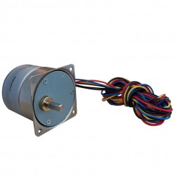 Oukeda OK42BY38-0133PG75 Φ42mm PM Geared Stepper Motor 7.5 Deg 24V 4 Phase with 10:1/30:1/50:1/75:1/120:1 Gearbox