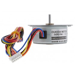 Oukeda OK42PM22-0186A-C1 Permanent Magnet Stepper Motor 7.5 Deg 4.90Ncm 12V 6 Wires