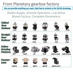 PLF090 Series Planetary Gear Box Ratio 3:1 - 100:1 for NEAM34 Stepper Motor, 80mm Servo Motor 750W