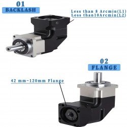 PLMG090 Series NEMA 34 Right Angle Servo Planetary Gearbox 3:1 - 100:1 for NEMA 34 Stepper / 90mm Servo Motor