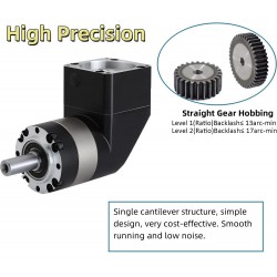 PVE090 Series Nema 34 Right Angle Servo Planetary Gearbox 3:1 - 100:1 for NEMA34 86mm Motor / 80mm Servo Motor
