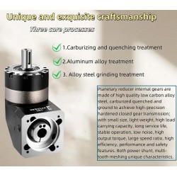 PVE120 Series Right Angle Servo Planetary Gearbox 3:1 - 100:1 Fit 110mm/130mm Servo Motor 19/22/24mm Input
