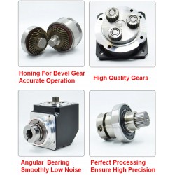 PVE120 Series Right Angle Servo Planetary Gearbox 3:1 - 100:1 Fit 110mm/130mm Servo Motor 19/22/24mm Input