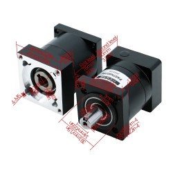 PX57 Series Nema 23 Planetary Gearbox Ratio 3:1 - 261:1 Input Shaft 8mm Output Shaft 14mm