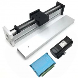 Screw Linear CNC Slide Table Kit QMF40, Fully Sealed CNC Linear Guide Module with Stepper Motor & Driver