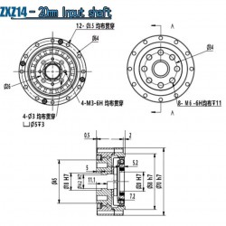 ZXD/ZXZ Series 30:1/50:1/80:1//100:1 Mini Harmonic Drive 20 Arc-sec