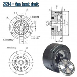 ZXD/ZXZ Series 30:1/50:1/80:1//100:1 Mini Harmonic Drive 20 Arc-sec