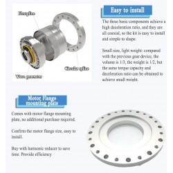 ZXF Series 30:1/50:1/80:1/100:1/120:1/160:1 Harmonic Gearbox for Stepper / Servo Motor
