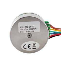 Ф43.2x21.6mm 24V Outrunner Brushless Motor 45BLE22-24-01 5250RPM 0.084Nm 50W 2.6A