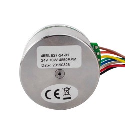 Ф43.2x27mm 24V Outrunner Brushless Motor 45BLE27-24-0 4850RPM 0.13Nm 70W 3.6A
