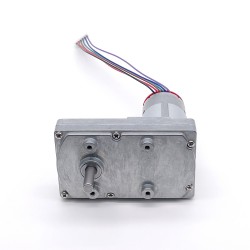 15Pcs 12V/24V Brushed PMDC Gearmotor GM100F-555PM PMDC Motor with Reduction Ratio 60~365 Rectangular Spur Gearbox