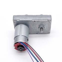 15Pcs 12V/24V Brushed PMDC Gearmotor GM100F-555PM PMDC Motor with Reduction Ratio 60~365 Rectangular Spur Gearbox