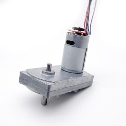 15Pcs 12V/24V Brushed PMDC Gearmotor GM100F-555PM PMDC Motor with Reduction Ratio 60~365 Rectangular Spur Gearbox