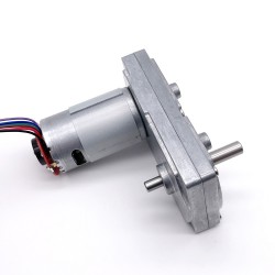 15Pcs 12V/24V Brushed PMDC Gearmotor GM100F-555PM PMDC Motor with Reduction Ratio 60~365 Rectangular Spur Gearbox
