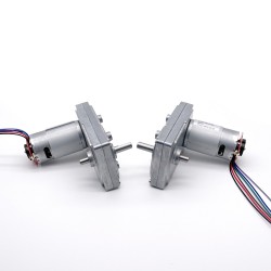 15Pcs 12V/24V Brushed PMDC Gearmotor GM100F-555PM PMDC Motor with Reduction Ratio 60~365 Rectangular Spur Gearbox