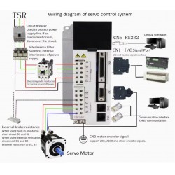 180V-240V 1.5KW AC Servo Motor Driver Controller JASD15002-20B Three Phase Built-in Braking Resistor