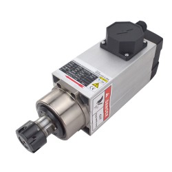 2.2KW Square Air Cooled CNC Spindle Motor GDZ93×82-2.2B4 ER25 Collet 220V 10A 18000RPM 300Hz