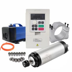 2.2KW VFD Spindle Kit OSP001699 Indc. Water Cooled Spindle Motor + VFD + Water Pump + 13Pcs ER20 Collet + Bracket