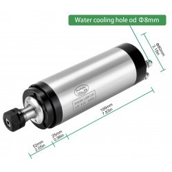 2.2KW VFD Spindle Kit OSP001699 Indc. Water Cooled Spindle Motor + VFD + Water Pump + 13Pcs ER20 Collet + Bracket