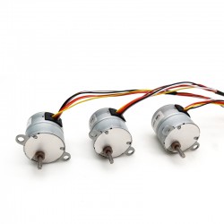 20Pcs 12V Micro DC Stepper Gear Motor GM25-25BY 7.5° 0.12mA 500g,cm 4 Phase with Ratio 10-100 Gearbox