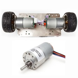 20Pcs 12V/24V Brushed PMDC Gearmotor GM37-3530 with Reduction Ratio 6~810 Spur Gearbox