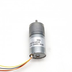 20Pcs Φ25mm 12V/24V Brushed PMDC Gearmotor GM25-TEC2430 with Spur Gearbox Ratio 4~499 0.2-5kg.cm