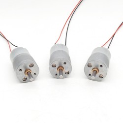 20Pcs Φ25mm 6V/12V Brushed Spur Gear Motor GM25-320SH with Reduction Ratio 4~499 Spur Gearbox
