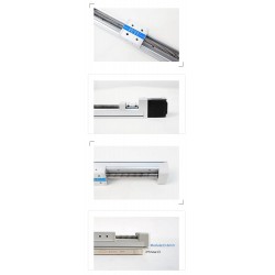 2Pcs FSK30J Motorized Linear Slides Actuator, Screw Driven Linear Actuator 50-300mm with Nema 14 Stepper Motor