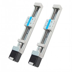 2Pcs FSK30J Motorized Linear Slides Actuator, Screw Driven Linear Actuator 50-300mm with Nema 14 Stepper Motor