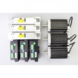 3 Axis CNC Stepper Motor Kit with 13.0Nm Nema 34 Stepper Motor & Driver & Power Supply