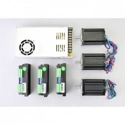 3 Axis CNC Stepper Motor Kit with 3.0Nm Nema 23 Stepper Motor & Driver & Power Supply-Update