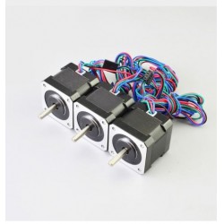 3 PCS Nema 17 Bipolar Stepper Motor 3-17HS16-2004S1 45Ncm 2A 4 Wires with 1m Cable & Connector