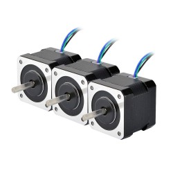 3 PCS Nema 17 Bipolar Stepper Motor 3-17HS16-2004S1 45Ncm 2A 4 Wires with 1m Cable & Connector
