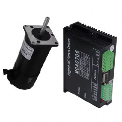 36V 140W Φ57mm Brushless DC Servo Motor & Driver Kit 0.45N.m 3400RPM with 1000 Lines Encoder