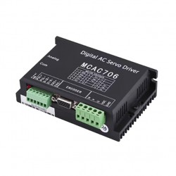 36V 200W 60mm DC Servo Motor & Driver Kit 60ASM200+MCAC706 7.6A 0.63N.m 3000RPM with 2500 Lines Encoder