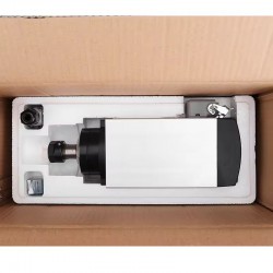 3KW VFD Spindle Kit GDZ80X73-3 + H100-3.7 Indc. Air Cooled Spindle Motor + Variable Frequency Drive + 13Pcs ER20 Collet