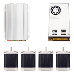 4 Axis CNC Stepper Motor Kit with 1.9Nm (Nema 23 Stepper Motor + TB6560 Driver + Power Supply)