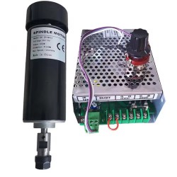 500W 110V/220V Air Cooled Spindle Motor Kit Indc. Power Supply With Speed Governor & 13Pcs ER11 Collet